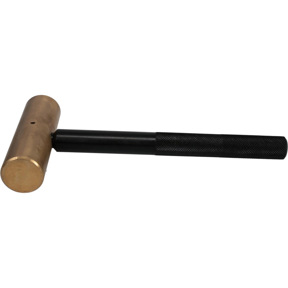 Groz BRH/2-1-2 Dead Blow Hammer 2.5 lb Head, 1-1/2" Face Dia, Brass Head