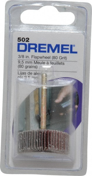 Dremel 502 Mounted Flap Wheel 3/8" Dia, 80 Grit, Aluminum Oxide