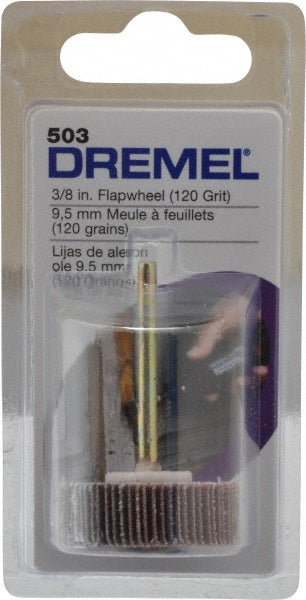 Dremel 503 Mounted Flap Wheel 3/8" Dia, 120 Grit, Aluminum Oxide