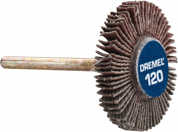 Dremel 505 Mounted Flap Wheel 3/16" Dia, 120 Grit, Aluminum Oxide