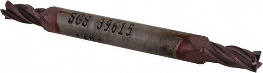 Kyocera SGS Precision Tools 39615 Square End Mill 9/64" Dia, 5/16" LOC, 4 Flute, Solid Carbide