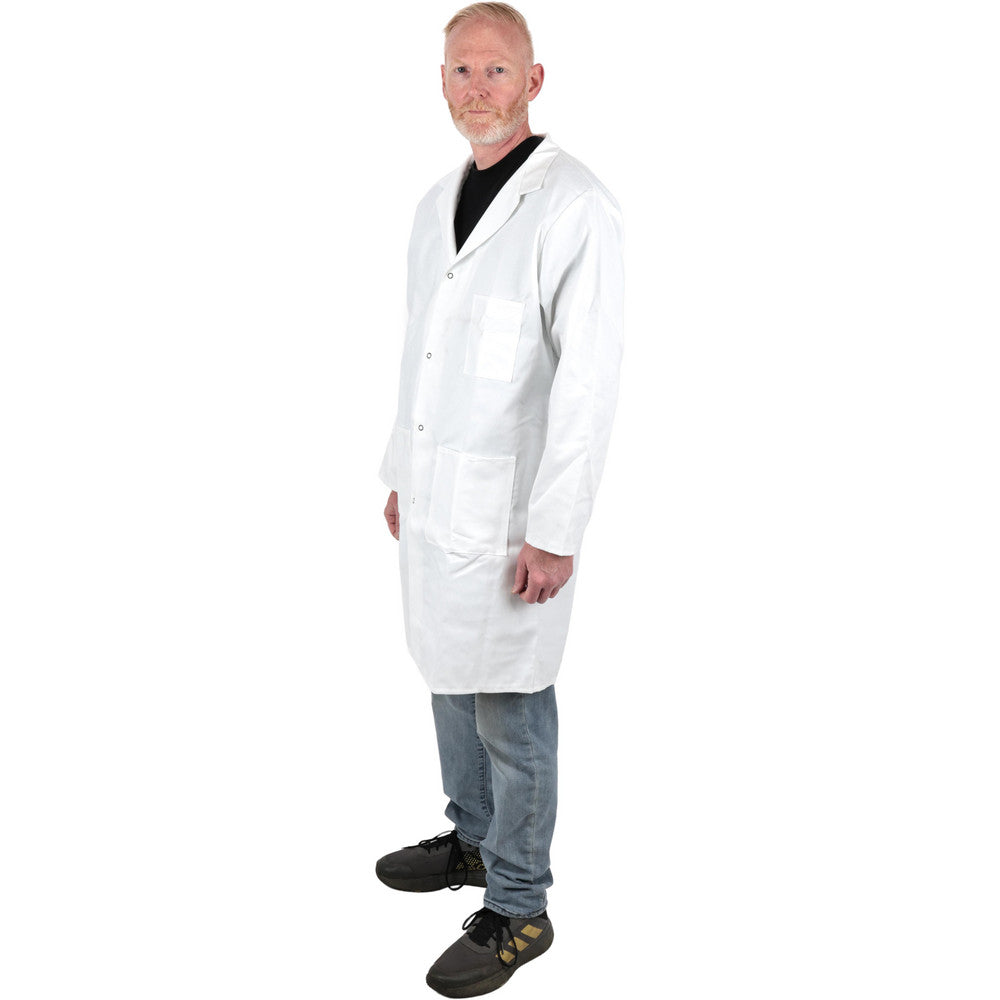 PRO-SAFE PS-850PCW-L General Purpose Lab Coat Size Large, Cotton & Polyester, White, 2 Pocket