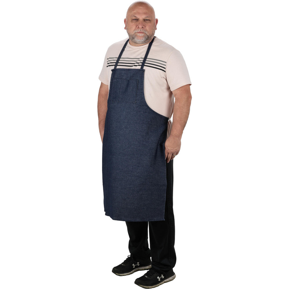 PRO-SAFE PS-S-200F-P Disposable Bib Apron Denim Blue