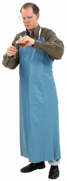 Safety Zone MUB-45SZ Disposable & Chemical-Resistant Apron  45" Length,  6.00 mil Thick,  Blue