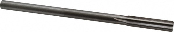 Alvord Polk 00177 Chucking Reamer 1/2" Dia, 8" OAL, 2" Flute Length, Straight Flute, Straight-Cylindrical Shank, HSS