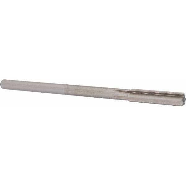 Alvord Polk 00165 Chucking Reamer 0.4370" Dia, 7" OAL, 1-3/4" Flute Length, Straight Flute, Straight-Cylindrical Shank, HSS