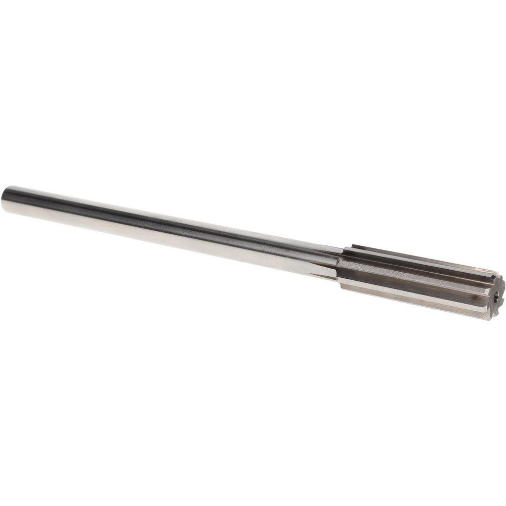 Alvord Polk 00185 Chucking Reamer 15 mm Dia, 8" OAL, 2" Flute Length, Straight Flute, Straight-Cylindrical Shank, HSS