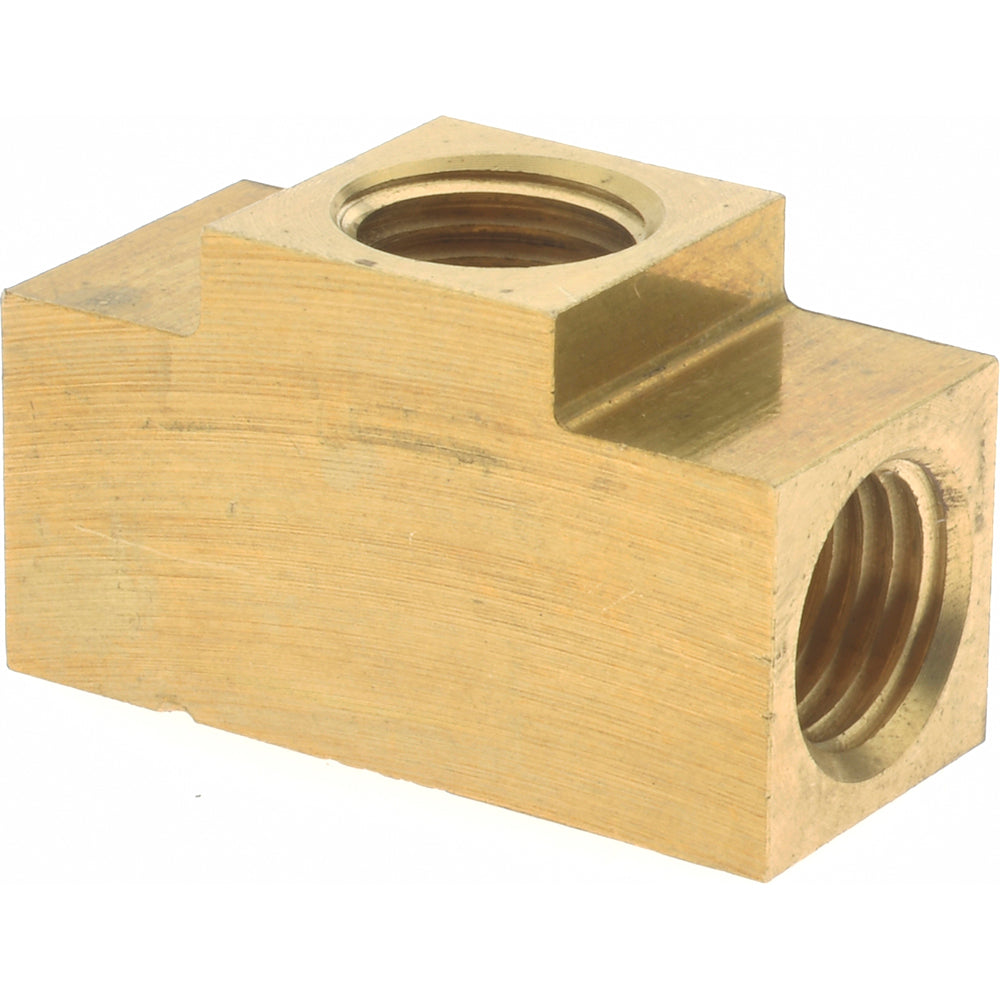 Eaton 702X3 Brass Flared Tube Inverted Union Tee 3/16" OD, 3/8-24 Thread, 45 deg Flared Angle