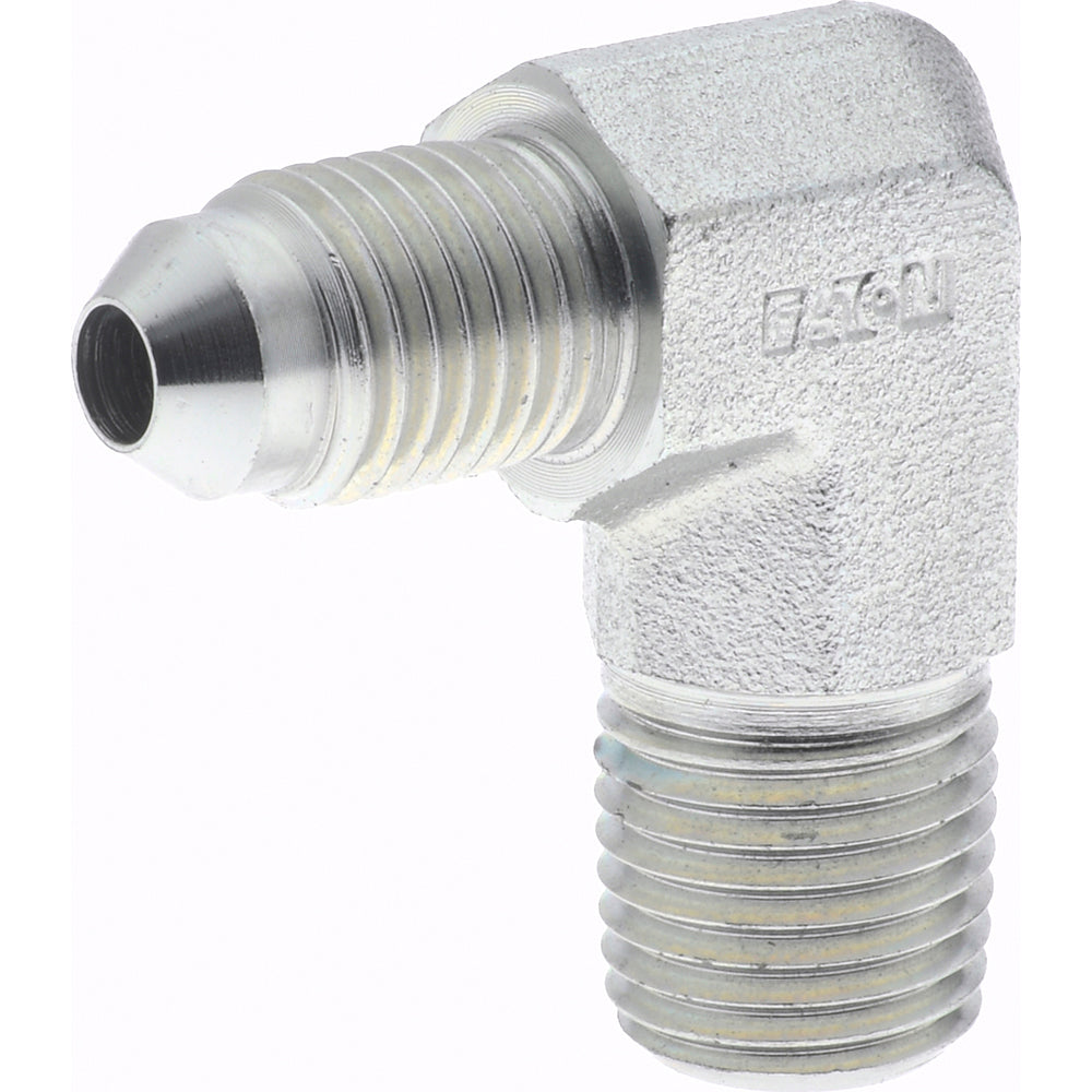 Eaton 2024-4-4S Steel Flared Tube 90 Deg Male Elbow 1/4" OD, 37 deg Flared Angle