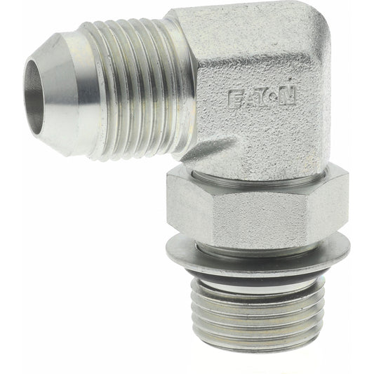 Eaton 2062-8-8S Steel Flared Tube 90 Deg Straight Thread Elbow 1/2" OD, 37 deg Flared Angle