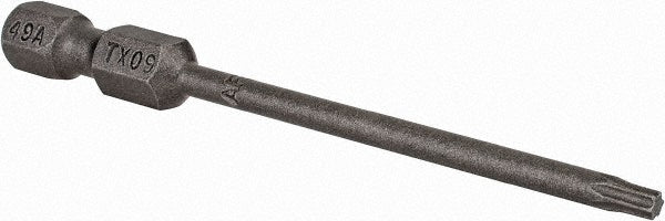 Apex 49-A-TX-09 Power Screwdriver Bit T9 Torx, 1/4" Hex Drive