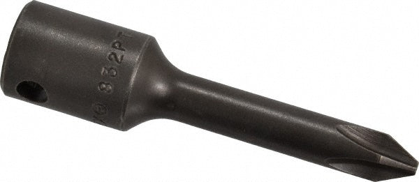 Apex 832 Phillips Screwdriver Insert Bit #2 Point, 3/8" Drive, 2-5/8" OAL