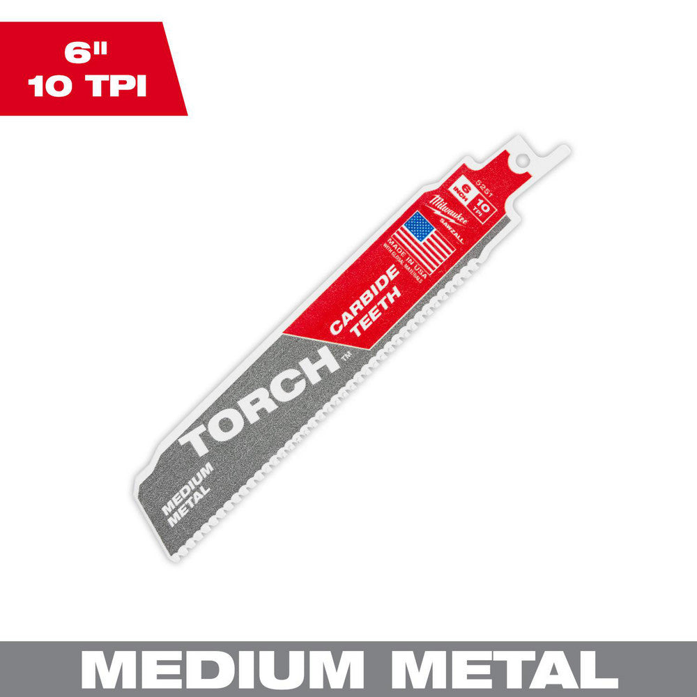 Milwaukee Tool 48-00-5251 Reciprocating Saw Blades Blade Material Carbide  Blade Length (Inch) 6  Blade Width (Inch) 1  Teeth Per Inch 10  Blade Thickness (Decimal Inch) 0.0500  Profile Shape Straight