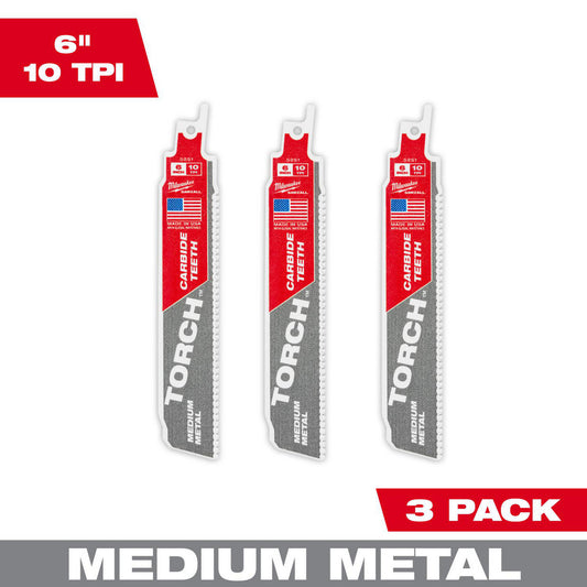 Milwaukee Tool 48-00-5351 Reciprocating Saw Blades Blade Material Carbide  Blade Length (Inch) 6  Blade Width (Inch) 1  Teeth Per Inch 10  Blade Thickness (Decimal Inch) 0.0500  Profile Shape Straight