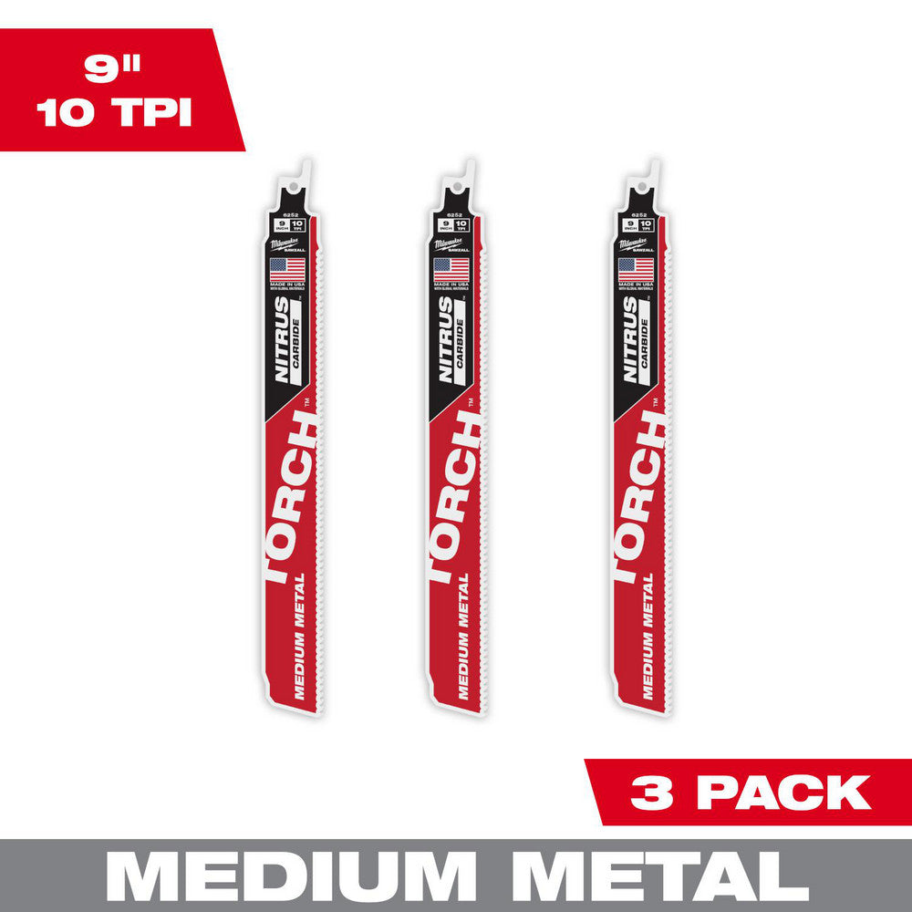 Milwaukee Tool 48-00-6352 Reciprocating Saw Blades Blade Material Carbide  Blade Length (Inch) 9  Blade Width (Inch) 1  Teeth Per Inch 10  Blade Thickness (Decimal Inch) 0.0500  Profile Shape Straight