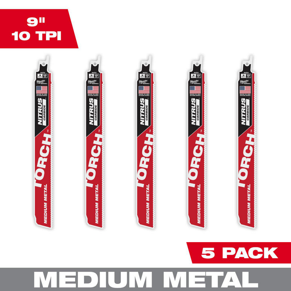Milwaukee Tool 48-00-6552 Reciprocating Saw Blades Blade Material Carbide  Blade Length (Inch) 9  Blade Width (Inch) 1  Teeth Per Inch 10  Blade Thickness (Decimal Inch) 0.0500  Profile Shape Straight