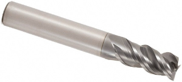 Seco 02712689 Corner Radius End Mill 1/4" Dia, 1/2" LOC, 0.0150" Radius, 3 Flute, Solid Carbide
