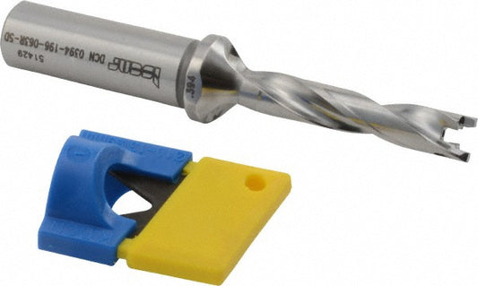 Iscar 3202623 Replaceable-Tip Drill 0.394 to 0.409" Dia, 1.96" Max Depth, 5/8" Flatted Shank