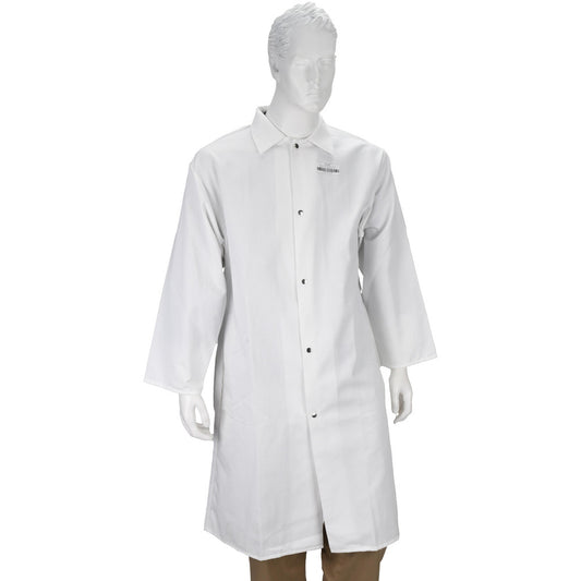 PRO-SAFE PS-553150300048 Smocks & Lab Coats Garment Style Lab Coat Smock  Material Polyester Cotton  Size Large  Color White  Sleeve Length 23  Closure Type Snaps
