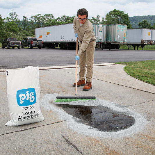 New Pig PLP213-1 Granular Sorbents Application General Absorbent  Container Size 40 lb  Container Type Bag  Total Package Absorption Capacity 5gal  Material Cellulose Fiber Kaolin Clay Calcium Carbonate