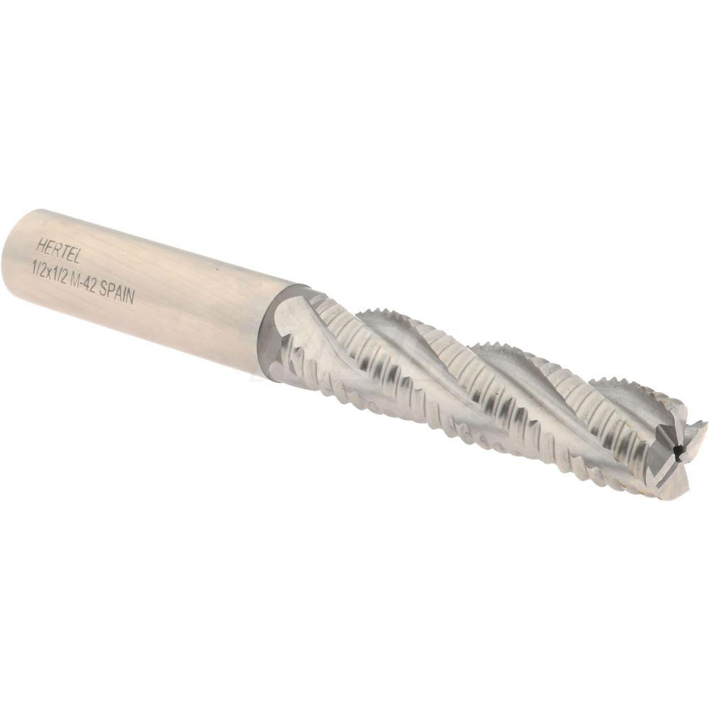 Hertel 06821789 Roughing End Mill 1/2" Dia, 4 Flute, Single End, Cobalt
