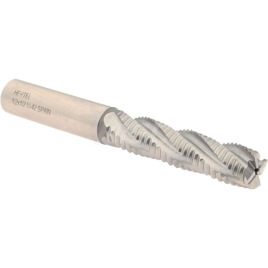 Hertel 06821789 Roughing End Mill 1/2" Dia, 4 Flute, Single End, Cobalt