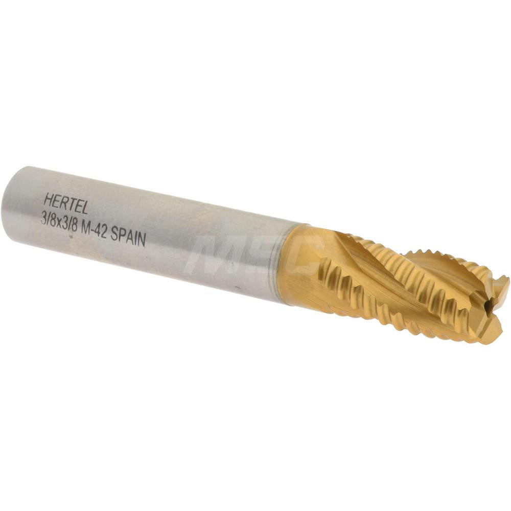 Hertel 06821995 Roughing End Mill 3/8" Dia, 4 Flute, Single End, Cobalt