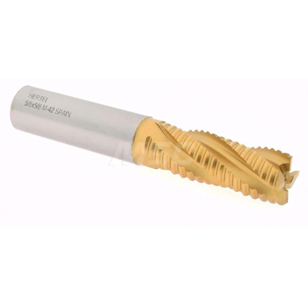 Hertel 06822019 Roughing End Mill 5/8" Dia, 4 Flute, Single End, Cobalt