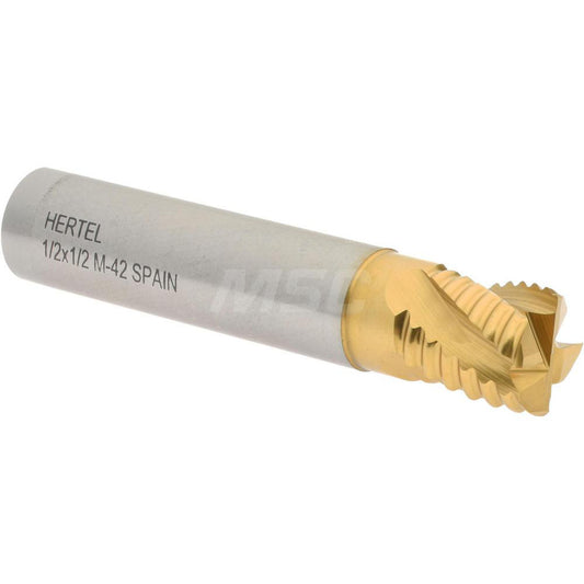 Hertel 06822225 Roughing End Mill 1/2" Dia, 4 Flute, Single End, Cobalt