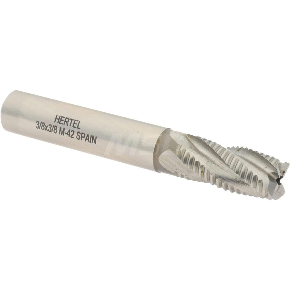 Hertel 06822274 Roughing End Mill 3/8" Dia, 4 Flute, Single End, Cobalt