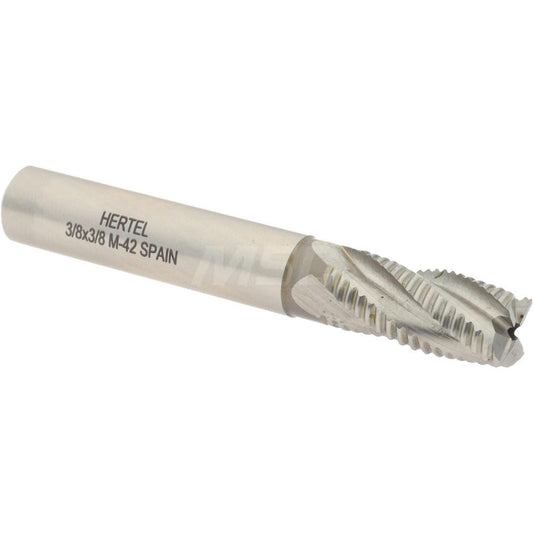 Hertel 06822274 Roughing End Mill 3/8" Dia, 4 Flute, Single End, Cobalt