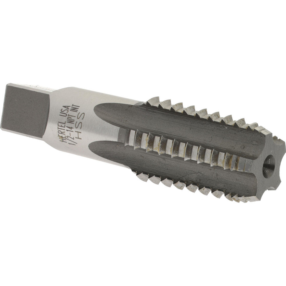 Hertel R127607-S 1/2-14 NPT, 5 Flutes, Bright Finish, High Speed Steel, Interrupted Thread Pipe Tap