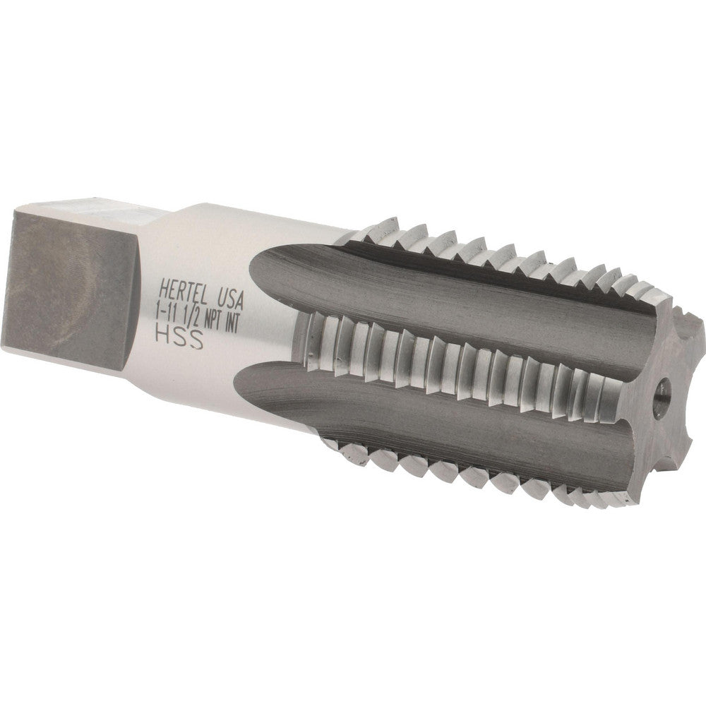 Hertel R127826-S 1 - 11-1/2 NPT, 5 Flutes, Bright Finish, High Speed Steel, Interrupted Thread Pipe Tap