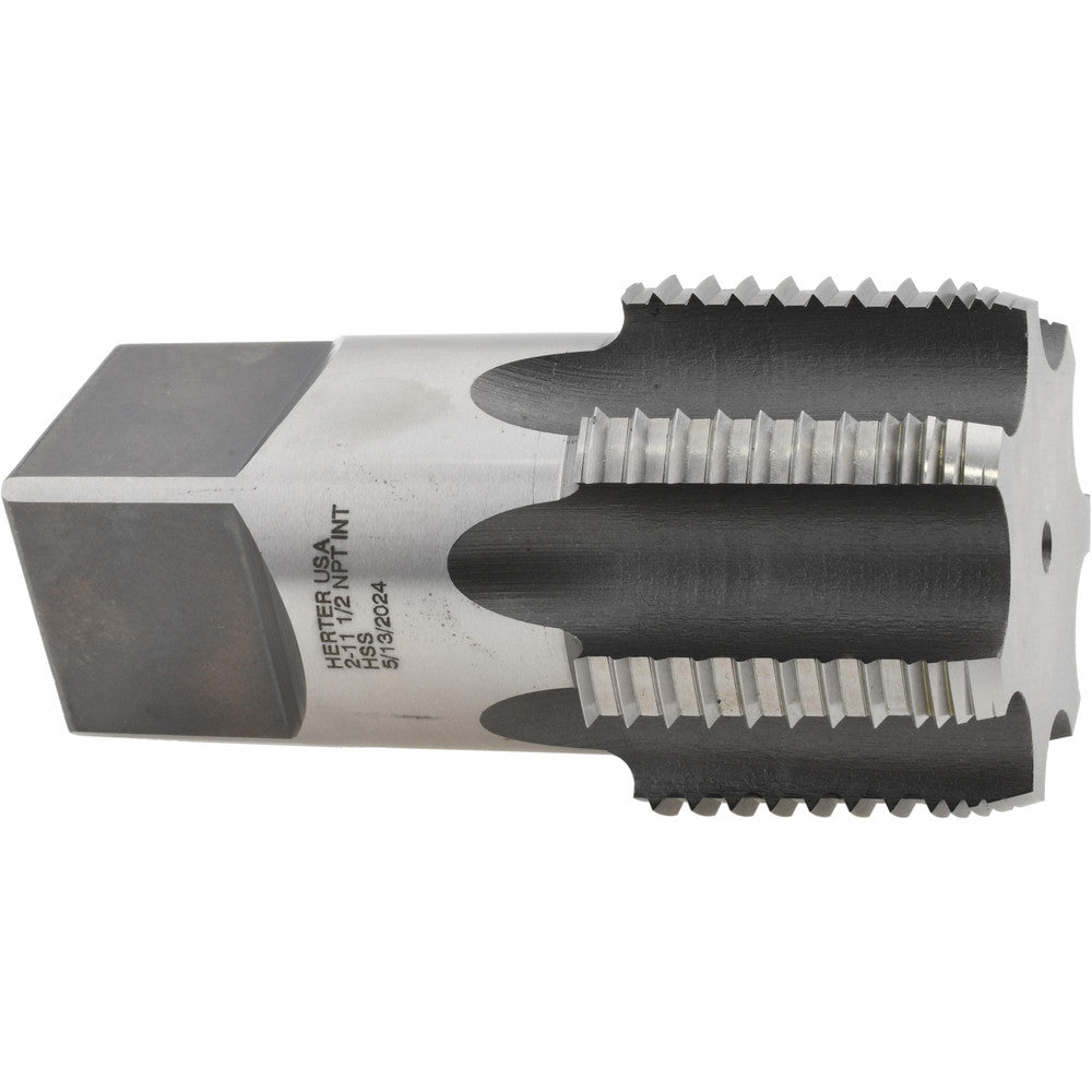 Hertel R128030-S 2 - 11-1/2 NPT, 7 Flutes, Bright Finish, High Speed Steel, Interrupted Thread Pipe Tap