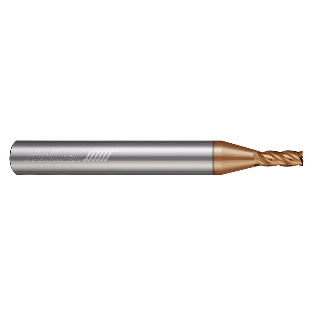 Helical Solutions 88215 Corner Radius End Mill 7/32" Dia, 7/16" LOC, 0.0100" Radius, 4 Flute, Solid Carbide