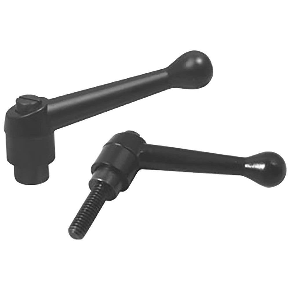 Strong Hand Tools D1-B38 Adjustable Clamping Handle Adjustable, 3/8-16 Thread, Zinc Alloy Handle, 5/8" Hub Dia, Black