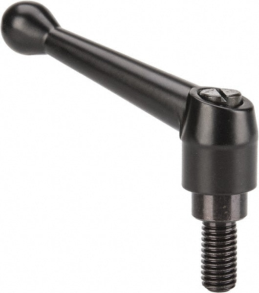 Strong Hand Tools D1-B42 Adjustable Clamping Handle Adjustable, 1/2-13 Thread, Zinc Alloy Handle, 3/4" Hub Dia, Black