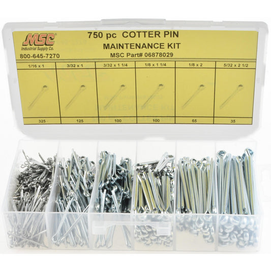 Value Collection NFC-KIT231 750 Piece, 1/16 to 5/32" Pin Diam, Cotter Pin Assortment