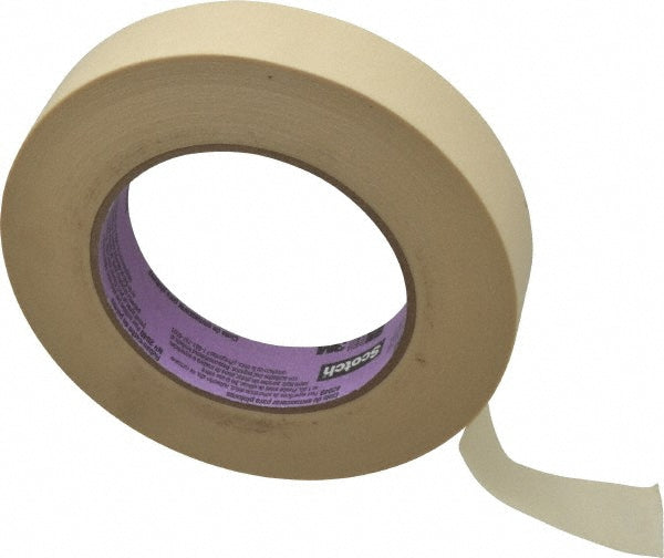 Scotch 7100009455 Masking Tape 1" Wide, 60 yd Long, 5.5 mil Thick, Tan