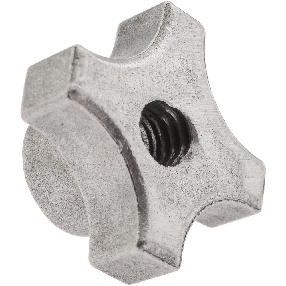 NORTHWESTERN TOOLS INC 28101 1-1/8" Diam, 1/4-20 Thread, 5/8" High, Cast Steel, Cadmium Plated, Quick Acting Hand Knob