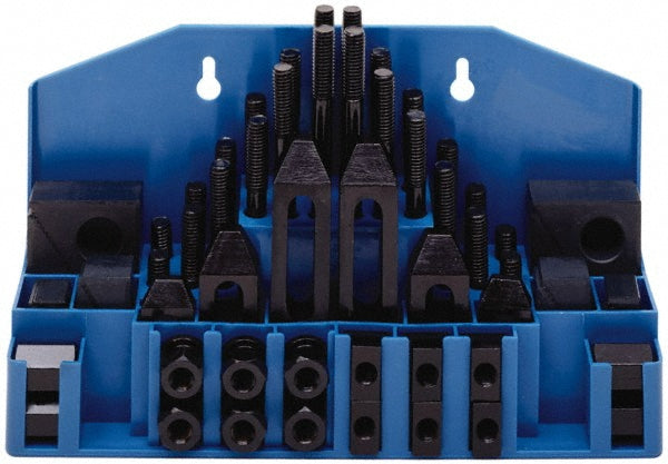 Te-Co Inc 20415 Fixture Clamp Step Block & Clamp Set 52 Pc, 5/8-11 Stud Thread, 11/16" T-Slot, 1" Step Block Width