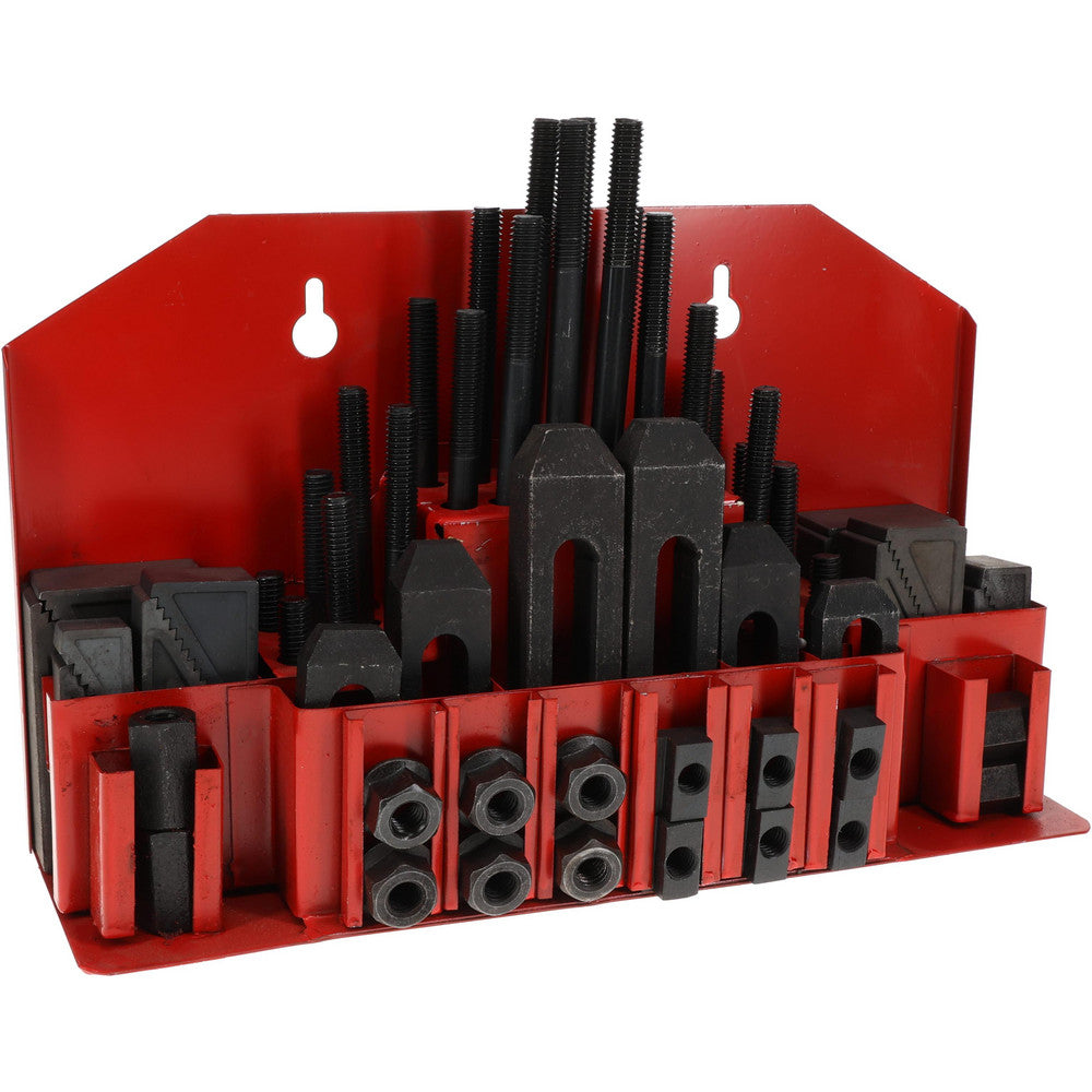 Value Collection 400-3437 Fixture Clamp Step Block & Clamp Set 52 Pc, 3/8-16 Stud Thread, 7/16" T-Slot, 1" Step Block Width