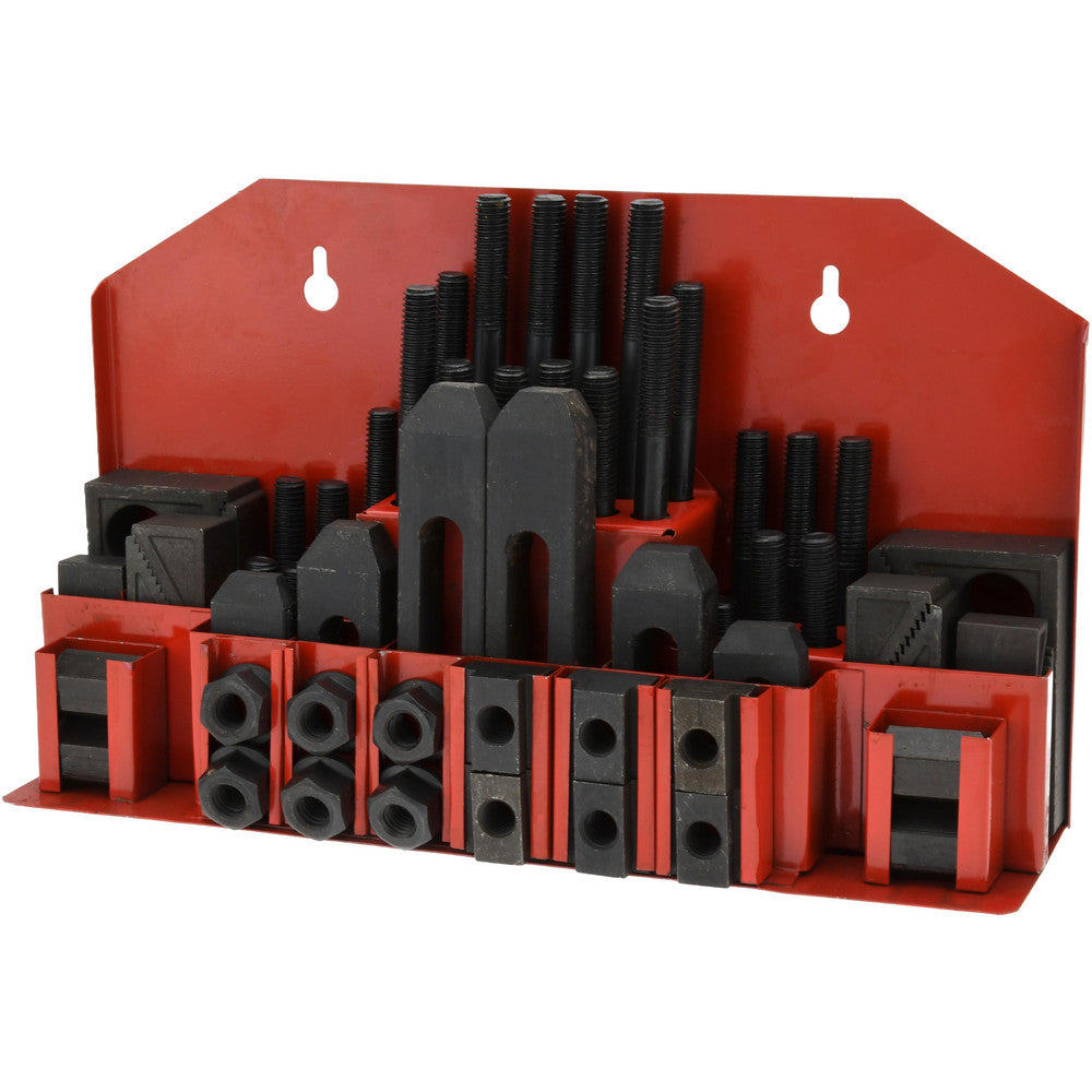 Value Collection 400-3639 Fixture Clamp Step Block & Clamp Set 52 Pc, 1/2-13 Stud Thread, 11/16" T-Slot, 1" Step Block Width