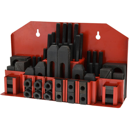 Value Collection 400-3639 Fixture Clamp Step Block & Clamp Set 52 Pc, 1/2-13 Stud Thread, 11/16" T-Slot, 1" Step Block Width