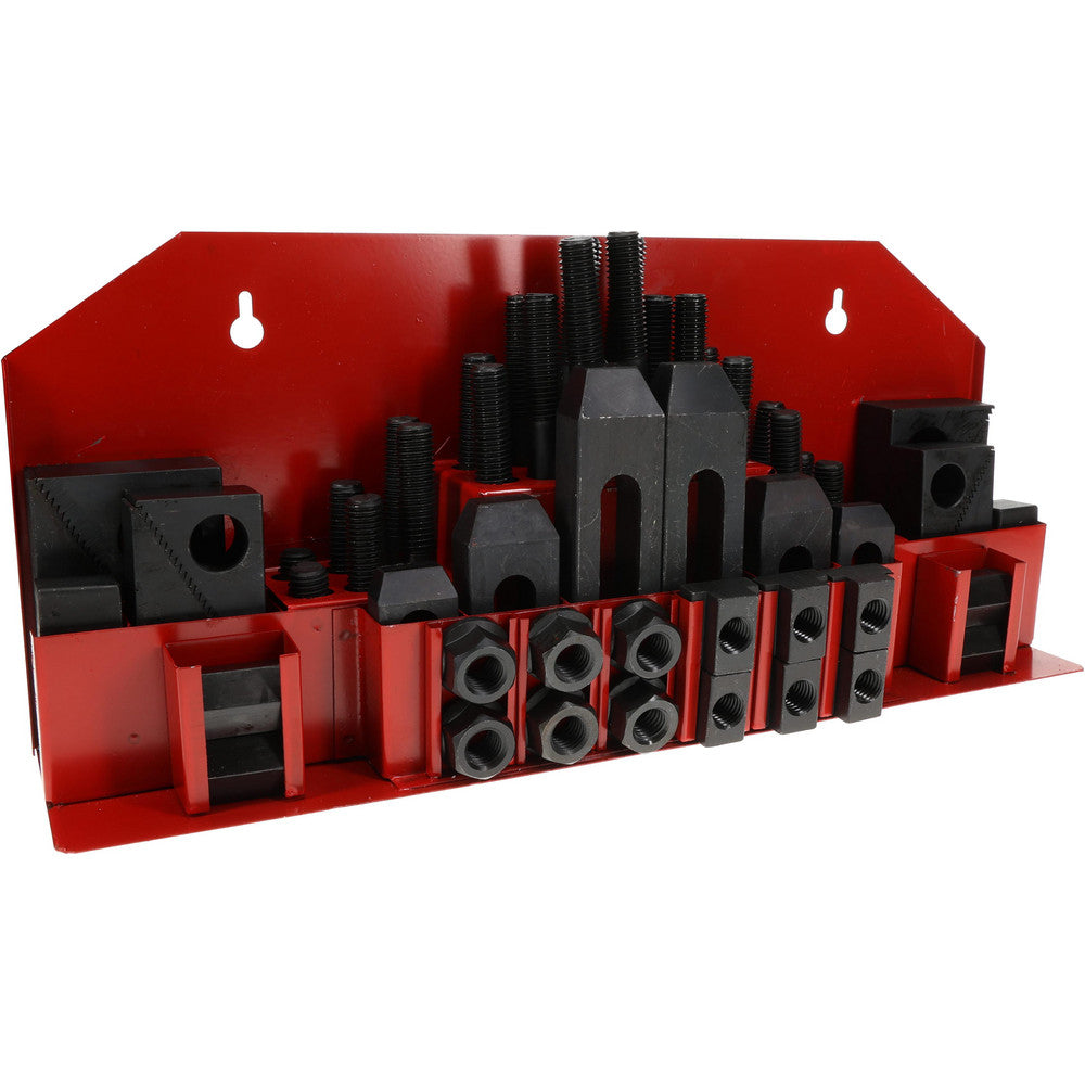Value Collection 400-3750 Fixture Clamp Step Block & Clamp Set 52 Pc, 5/8-11 Stud Thread, 3/4" T-Slot, 1" Step Block Width