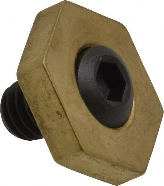 Mitee-Bite 10201 13/16" Brass Hex, 5/16-18 Stud Thread, Symmetrical Hex Clamp