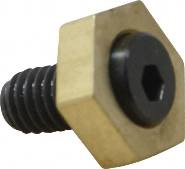 Mitee-Bite 10206 13/16" Brass Hex, 3/8-16 Stud Thread, Symmetrical Hex Clamp