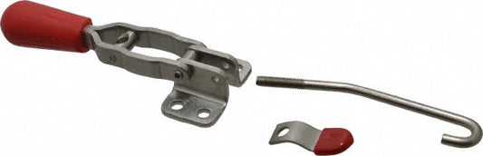 De-Sta-Co 330-SS Pull-Action Latch Clamp Horizontal, 200 lb, J-Hook, Flanged Base