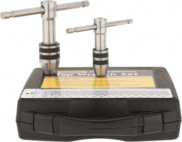 General 167 #0 to 1/2" Tap Compatibility, T-Handle, Tap Wrench Set