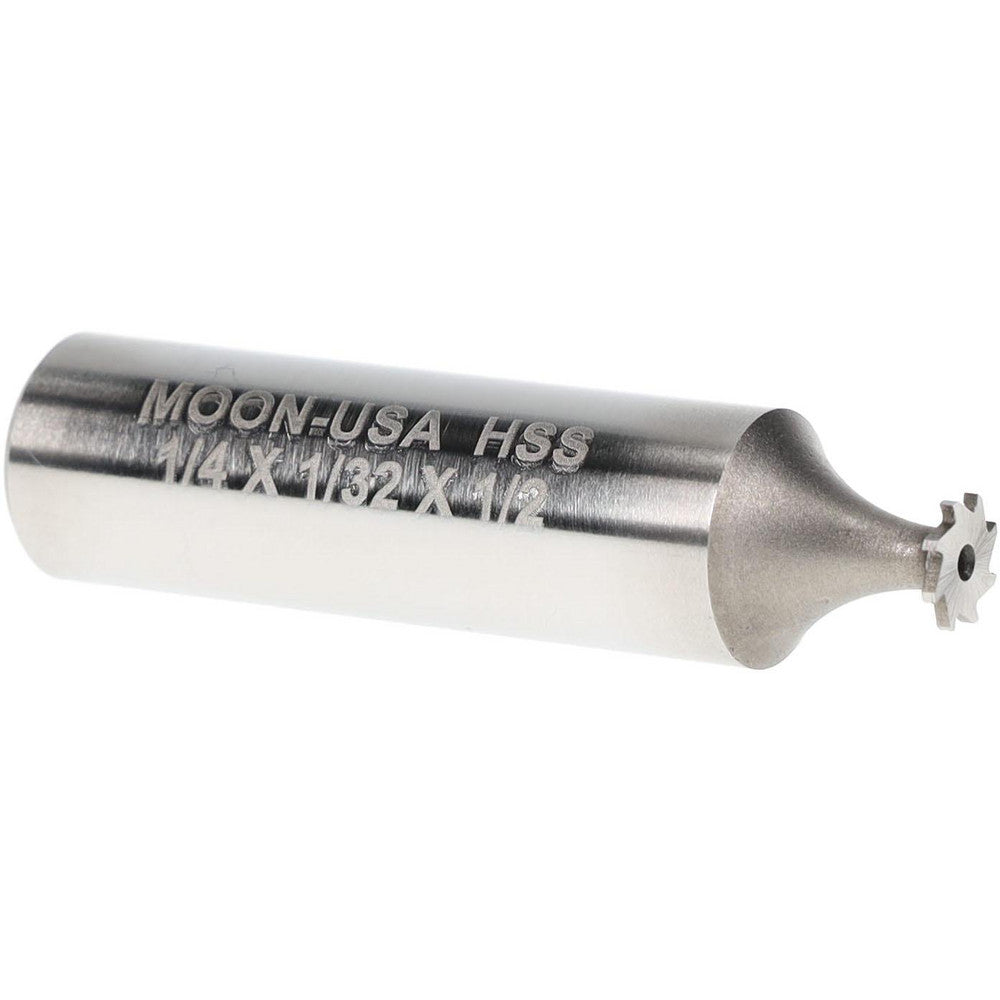 MOON CUTTERS CO. NWKY25-132 Woodruff Keyseat Cutter 0.25" Cut Dia, 0.0313" Cut Width, 1/2" Shank Dia, Straight Tooth